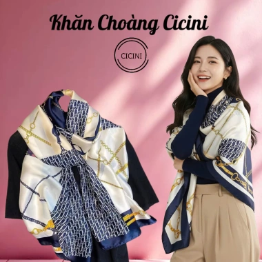Khăn choàng Cicini lụa satin K32 - Dáng dài thời trang nữ, giá chỉ 130.000 VND 4 Khăn choàng Cicini lụa satin K32 - Dáng dài thời trang nữ, giá chỉ 130.000 VND 4