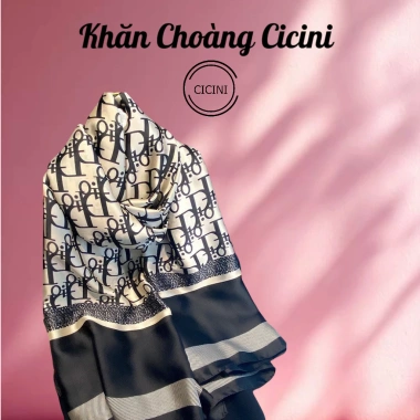 Khăn choàng Cicini lụa satin K32 - Dáng dài thời trang nữ, giá chỉ 130.000 VND
