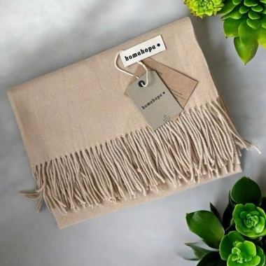 Khăn choàng cổ cashmere 260g nam nữ HOMEHOPE - ấm áp mùa đông, giá ưu đãi 630.000₫
