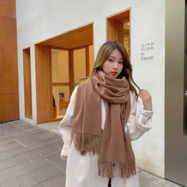 Khăn choàng cổ cashmere 260g nam nữ HOMEHOPE - ấm áp mùa đông, giá ưu đãi 630.000₫