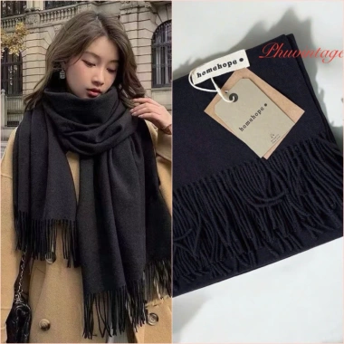 Khăn choàng cổ cashmere 260g nam nữ HOMEHOPE - ấm áp mùa đông, giá ưu đãi 630.000₫