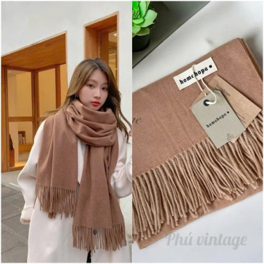 Khăn choàng cổ cashmere 260g nam nữ HOMEHOPE - ấm áp mùa đông, giá ưu đãi 630.000₫