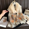 Khăn Choàng Cổ Lụa Cao Cấp Tơ Tằm Thêu Tay Họa Tiết Sang Trọng Giá 247k 3