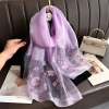 Khăn Choàng Cổ Lụa Cao Cấp Tơ Tằm Thêu Tay Họa Tiết Sang Trọng Giá 247k 5