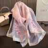 Khăn choàng cổ lụa cao cấp tơ thêu hoa 5 cánh sang trọng, đẳng cấp, chỉ 266.750₫