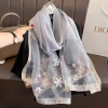 Khăn choàng cổ lụa cao cấp tơ thêu hoa 5 cánh sang trọng, đẳng cấp, chỉ 266.750₫ 4