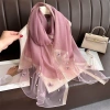 Khăn Choàng Cổ Lụa Tơ Thêu Tay Định Ngọc Họa Tiết Sang Trọng Đẳng Cấp GM Luxury 110k 2