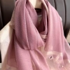 Khăn Choàng Cổ Lụa Tơ Thêu Tay Định Ngọc Họa Tiết Sang Trọng Đẳng Cấp GM Luxury 110k 4