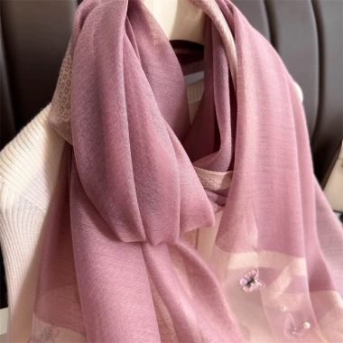 Khăn Choàng Cổ Lụa Tơ Thêu Tay Định Ngọc Họa Tiết Sang Trọng Đẳng Cấp GM Luxury 110k 4