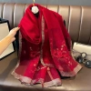 Khăn Choàng Cổ Lụa Tơ Thêu Tay Họa Tiết Sang Trọng Quý Phái Miuna LYLI.99 Giá 279k 2