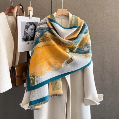 Khăn Choàng Dạ Cashmere Cao Cấp JIRAMI Giữ Ấm Mùa Đông, Quà Tặng Sang Trọng Ngày Lễ Tết, Giá 620.000₫