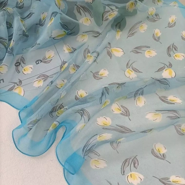 Khăn Choàng Đầu Georgette Hoa Mộc Lan 1 Chiếc - Bandana Thanh Lịch, Mỏng Bền Dành cho Nam Nữ Trẻ Em Giá 88.560₫