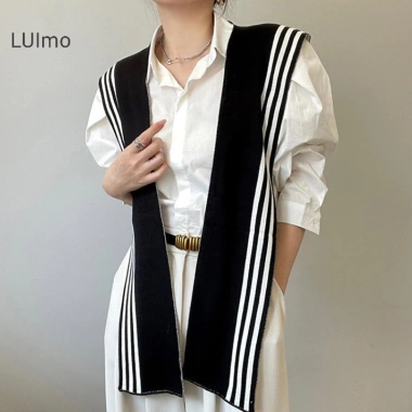 Khăn Choàng Dệt Kim Luimo Hàn Quốc – Vai Sọc, Cổ Giả, Phụ Kiện Nữ SBS Giá 91.700₫