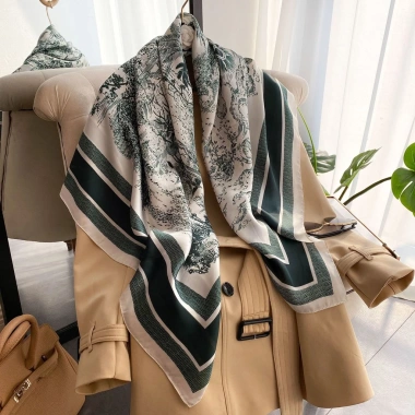 Khăn choàng lụa 110x110cm mềm mịn họa tiết thời trang, thích hợp áo yếm và choàng vai 3 Khăn choàng lụa 110x110cm mềm mịn họa tiết thời trang, thích hợp áo yếm và choàng vai 3