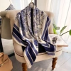 Khăn choàng lụa 110x110cm mềm mịn họa tiết thời trang, thích hợp áo yếm và choàng vai 10