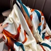 Khăn choàng lụa dài bản to trắng cam satin trẻ trung VIP - Giá chỉ 96.720đ