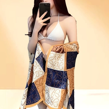 Khăn Choàng Lụa Đi Biển Bản To 180x90cm - Boho Vintage Nikendo KL8 Giá 71.000đ