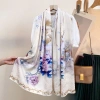 Khăn choàng lụa gấm 2 mặt cao cấp HUMI - Quà tặng sang trọng, giảm giá 468k 5