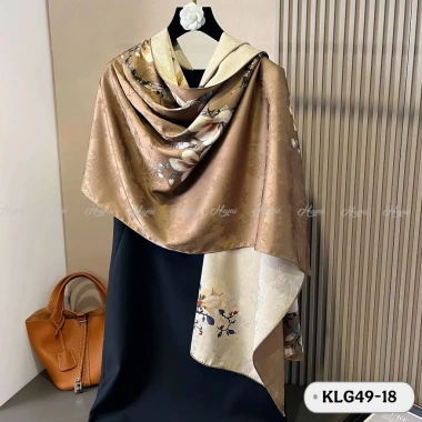 Khăn choàng lụa gấm 2 mặt cao cấp HUMI - Quà tặng sang trọng, giảm giá 468k