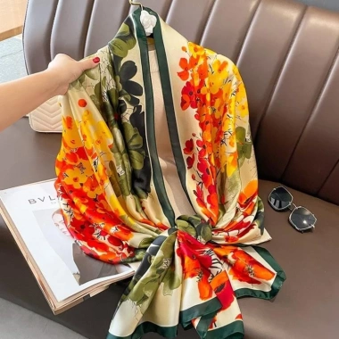 Khăn choàng lụa họa tiết hoa đa màu 180x90cm - Siêu mềm, sang trọng, giảm 18% 6 Khăn choàng lụa họa tiết hoa đa màu 180x90cm - Siêu mềm, sang trọng, giảm 18% 6