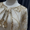 Khăn choàng nắp HYCEO đính cườm Sequin, váy quấn phong cách 1.920 buổi tối, 232k 3