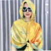 Khăn choàng nữ lụa satin cao cấp chống nắng, họa tiết tinh tế, khóa cài an toàn 6