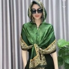 Khăn choàng nữ lụa satin cao cấp chống nắng, họa tiết tinh tế, khóa cài an toàn 10