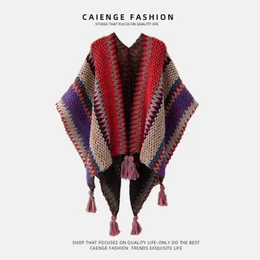 Khăn choàng nữ Qinghai Tân Cương Dashawl mới – phong cách dân tộc, du lịch áo khoác