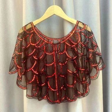 Khăn choàng phòng điều hòa HYCEO vỏ cá họa tiết vảy sequin, dân tộc thanh lịch, sợi tua rua Cape nữ - 190.080 VND 5 Khăn choàng phòng điều hòa HYCEO vỏ cá họa tiết vảy sequin, dân tộc thanh lịch, sợi tua rua Cape nữ - 190.080 VND 5