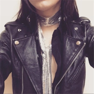Khăn choàng Sequin HYCEO - Khăn quàng cổ lấp lánh punk thẩm mỹ, dài mỏng hợp kim nhôm, sequins buộc nữ, 101.520₫ 3