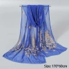 Khăn chống nắng HYCEO - Khăn choàng in hình con công, chống gió, mỏng thoáng khí, màu trơn thời trang, chỉ 58.320đ 2