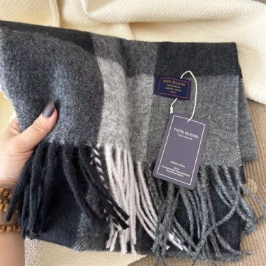 Khăn cổ điển Úc giả cashmere kẻ sọc ánh sáng sang trọng, ấm áp cho thu đông - Giá 161,698₫ 4