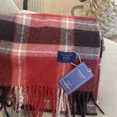 Khăn cổ điển Úc giả cashmere kẻ sọc ánh sáng sang trọng, ấm áp cho thu đông - Giá 161,698₫ 5