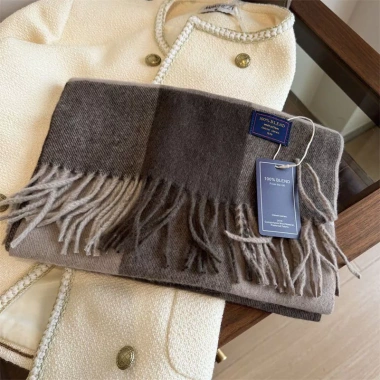Khăn cổ điển Úc giả cashmere kẻ sọc ánh sáng sang trọng, ấm áp cho thu đông - Giá 161,698₫ 6