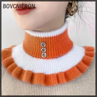 Khăn cổ giả nữ dày co giãn, bảo vệ cột sống, ấm mùa đông, đi xe đạp, cổ nhung - chỉ 44.800₫ 7