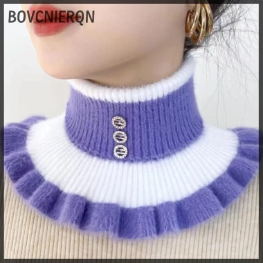 Khăn cổ giả nữ dày co giãn, bảo vệ cột sống, ấm mùa đông, đi xe đạp, cổ nhung - chỉ 44.800₫ 10