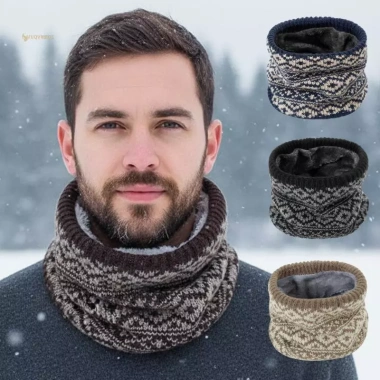 Khăn cổ lông cừu dày unisex ấm áp mùa đông - Đa năng, phù hợp đi xe đạp, giảm giá