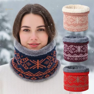 Khăn cổ lông cừu dày unisex ấm áp mùa đông - Đa năng, phù hợp đi xe đạp, giảm giá