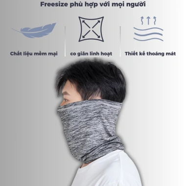 Khăn đa năng che mặt SUSI - Vải thun lạnh co giãn, chống nắng, thấm hút tốt cho nam nữ lái xe, đạp xe - Giá 39.000 VND