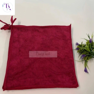 Khăn đa năng vuông 25x25cm có móc microber - Thấm hút nước, không sổ lông, dùng làm nail, lau bàn bếp - Giá 7.000 VND 5