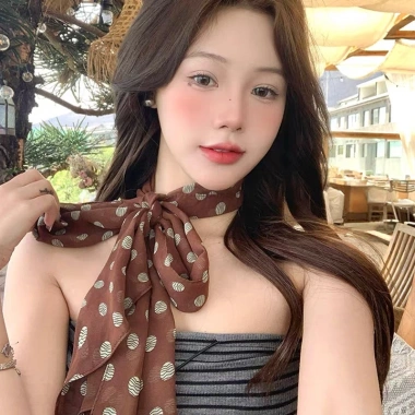 Khăn dài voan mỏng chấm bi Hàn Quốc - Giá chỉ 20.556₫, phụ kiện thời trang 3
