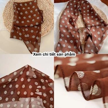 Khăn dài voan mỏng chấm bi Hàn Quốc - Giá chỉ 20.556₫, phụ kiện thời trang 6