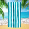 Khăn Đi Biển Sọc Microfiber 80x160cm Thấm Hút Nhanh Khô Mềm Cho Người Lớn Spa Bơi