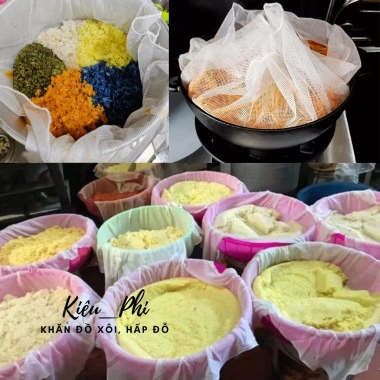 Khăn Đồ Xôi Lưới Tuyn Trắng - Khăn lót hấp xôi bánh bao, bánh chưng, đậu đỗ Giá 10.000 VND