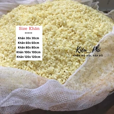Khăn Đồ Xôi Lưới Tuyn Trắng - Khăn lót hấp xôi bánh bao, bánh chưng, đậu đỗ Giá 10.000 VND