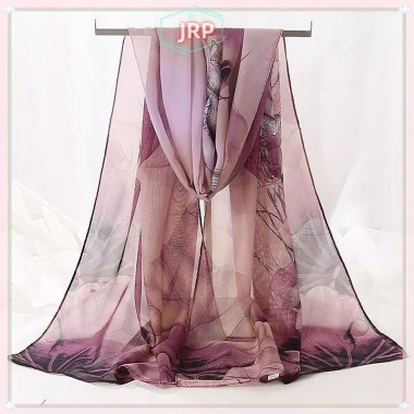 Khăn Foulard Voan JRP Hoa Hồng Gradient – Thanh Lịch Mùa Hè, Giá 40.824₫