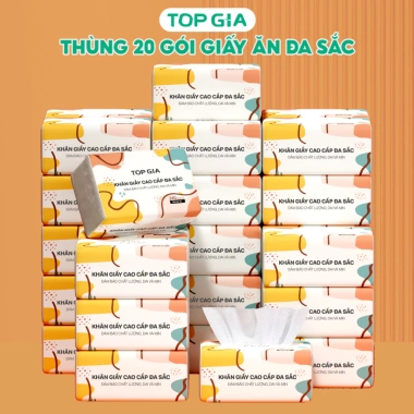 Khăn giấy ăn đa sắc Topgia 240 tờ 4 lớp dập vân 4D mềm mịn - Giá ưu đãi 65.000 10 Khăn giấy ăn đa sắc Topgia 240 tờ 4 lớp dập vân 4D mềm mịn - Giá ưu đãi 65.000 10