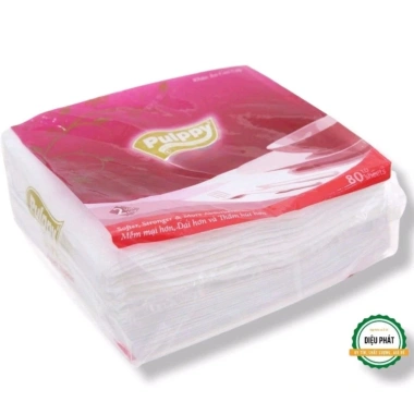 Khăn Giấy Ăn Lụa Pulppy Supreme Đỏ 2 Lớp 80 Tờ 33x33cm - Giá Ưu Đãi 97.000₫