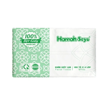 Khăn giấy ăn XANH VIỆT Hannah Seyo dạng rút siêu dai mềm mịn, bột gỗ nguyên sinh, an toàn cho da - chỉ 15.000đ