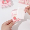 Khăn Giấy Bỏ Túi Cute Mini 1 Lốc 9 Gói - Giấy Khô Mềm Không Bụi Thấm Tốt, Capybara Gấu Heo Thỏ, 9.500 VND 6